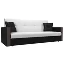 Диван Лига диванов Валенсия 210x90x85 см экокожа цвет черный/белый