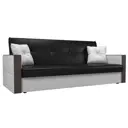 Диван Лига диванов Валенсия 210x90x85 см экокожа цвет белый/черный