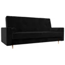 Диван Лига диванов Белфаст 225x95x90 см велюр цвет черный