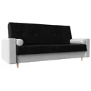 Диван Лига диванов Белфаст 225x95x90 см экокожа цвет черный/белый