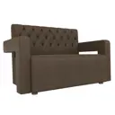 Диван прямой Лига Диванов Рамос 140x88x75 см рогожка цвет коричневый