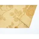 Штора на шторной ленте Веточки - листья 180x260 см цвет желтый
