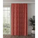 Штора на шторной ленте Веточки - листья 170x260 см цвет бордовый