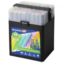 Маркеры для скетчинга двусторонние Brauberg Art Classic Набор 48 шт, пластиковый кейс, 152146