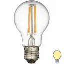 Лампа умная филаментная Ledvance Smart Plus E27 220-240 В 6 Вт груша прозрачная 806 лм, теплый белый свет, для диммера
