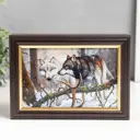 Ключница Simaland "Волки" венге 15x21 см