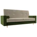 Диван Лига диванов Белфаст 225x95x90 см микровельвет цвет бежевый/зеленый