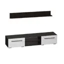 Тумба напольная Мебелони 180x34x43 см ЛДСП венге/белый глянец