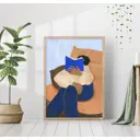 Постер 28 картин "Рисунок девушка с книгой" 50x40 см в подарочном тубусе без рамы