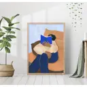 Постер 28 картин "Рисунок девушка с книгой" 70x50 см в подарочном тубусе без рамы