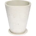 Горшок цветочный 16x16x19.2 см бетон белый