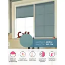 Рулонная штора Decofest Блэкаут Плайн Бирюзово-синий 40x160 см Мини