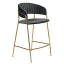 Стул Bradex Turin 47x92x52 см велюр цвет черный FR 0891