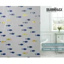 Штора для ванной комнаты с кольцами Studiotex Gold fish 180x180 см CPT18180300