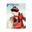 Постер Простопостер "Vogue - девушка в красно-коричневом" 120x90 см