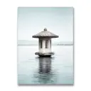 Картина на холсте Каменный фонарь 70x100 см