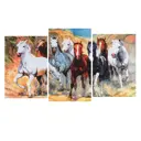 Модульная картина на подрамнике "Табун лошадей" (2-31x44; 1-31x51) 93x51 см
