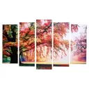 Картина модульная на подрамнике "Краски осени" 125x80 см (1-25x80; 2-25x70; 2-25x63)