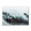 Картина на холсте Зимний лес в тумане 80x120 см
