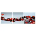 Модульная картина "Иллюзия объёма" (3-35x35) 35x105 см