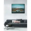Плакат "Просто Постер" Белый внедорожник 60x90 в раме