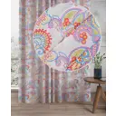 Тюль батист "Огурцы" YML2032 на шторной ленте 260x400 см, цвет синий