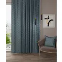 Штора на шторной ленте Вензеля 170x270 см цвет синий