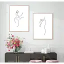 Постер 28 картин "Девушки Силуэт Женщина" 50x40 см