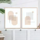 Постер 28 картин "Абстракция линии минимализм" 70x50 см