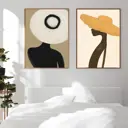 Постер 28 картин "Матисс Репродукция дамы в шляпках" 70x50 см