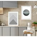 Постер 28 картин "Пейзаж в круге, линии" 50x40 см