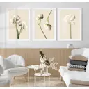 Набор постеров 28 картин "Белые цветы, рисунок" 70x50 см 3 шт в подарочном тубусе