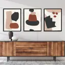 Набор постеров 28 картин "Разноцветная абстракция, фигуры" 70x50 см 3 шт в подарочном тубусе