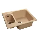 Мойка под столешницу Эко-м Эком 61.2x49.5x20 см искусственный камень цвет бежевый
