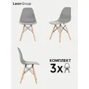 Стул Leon group eames dsw 83x41x46 см полипропилен цвет светло-серый 3 шт