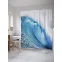 Штора для ванной JoyArty холодная волна из ткани, 180x200 см с крючками