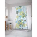 Штора для ванной JoyArty Космический сад из ткани, 180x200 см с крючками