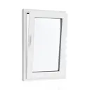 Окно ПВХ одностворчатое поворотно-откидное с ручкой Rhapsody ширина 80 х высота 120 см VEKA WHS 72 двухкамерный стеклопакет энергосберегающий