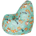 Кресло-мешок Груша Dreambag Корги xL велюр 85x85x125см разноцветный