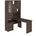 Компьютерный стол Мэрдэс ср-620/140 в-лев 130x140x216 см ЛДСП цвет венге