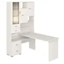 Компьютерный стол Мэрдэс ср-620/160 бе-лев 130x160x216 см ЛДСП цвет белый жемчуг