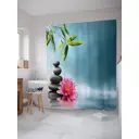 Штора для ванной JoyArty Приятное купание из ткани, 180x200 см с крючками
