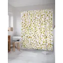 Штора для ванной JoyArty Золотые точки из ткани, 180x200 см с крючками