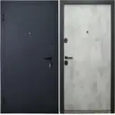 Дверь входная металлическая Акустика 870 мм левая цвет черный бетон