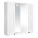 Зеркальный шкаф подвесной Sanita Luxe Classic CLSSLMR800109W1 80x80см белый матовый