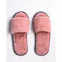 Тапочки женские Мех Amaro Home Открытый нос розовый р. 39-41