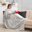 Плед Этель Снежинки светящийся в темноте 200x150см флис белый