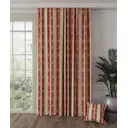 Штора на ленте Полоса-листья 170x270 см цвет бордовый