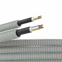 Труба гофрированная DKC D20 мм 100 м ПВХ гибкая с кабелем 3x2.5 ВВГнгLS ГОСТ