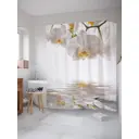 Штора для ванной JoyArty Орхидея ожидает из ткани, 180x200 см с крючками
